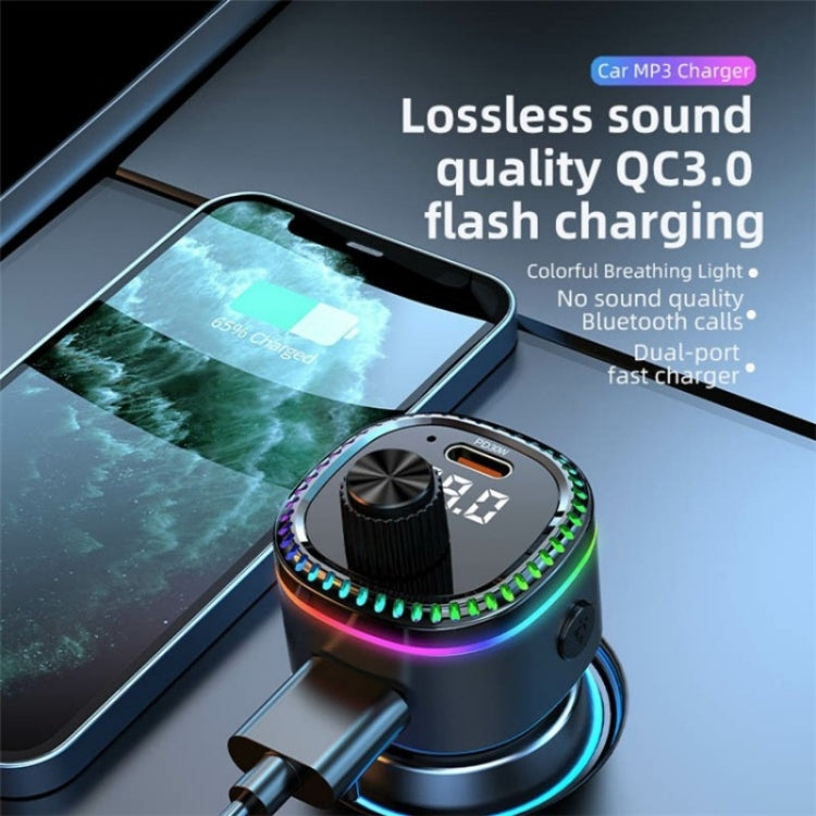 C58 Car MP3 Music Player Type-C + USB Car Charger Bluetooth Adapter FM Transmitter, C58