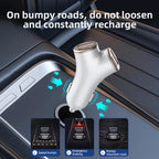 A2 2 USB + 2 Type-C Phone Fast Charging Power Adapter 78W Y-Shaped Car Charger