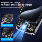 C1 Car Wireless 66W Fast Charger Phone Holder Infrared Sensor Punk Style, C1 Black, C1 Silver