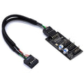 YNS-02 Extension Cable Card Motherboard USB 2.0 9-pin to 3x 9-pin Adapter, YNS-02