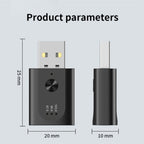 M08 USB Bluetooth 5.3 Adapter Hands-Free Call Car Wireless Audio Receiver, M08