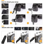 Camera Strap Canvas Neck Shoulder Strap with Quick Release Buckles for DSLR / SLR Camera, Canvas Neck Strap
