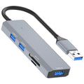 ADS-310A USB Adapter to 3 x USB 3.0 + 2 x Card Reader Slots Multi-Port Hub, ADS-310A