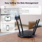 WAVLINK WN530G3 4x 5dBi Foldable Antenna AC1200 Dual Band Wireless Repeater Router, US Plug, UK Plug, AU Plug