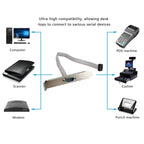 JUNSUNMAY DB9 9Pin Male to IDC 10Pin Female Ribbon Cable RS232 Serial Header Flat Cable, 28cm