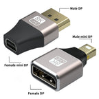 JUNSUNMAY 8K 60Hz Male Displayport to Female Mini Displayport Adapter DP Converter, Displayport to Female Mini Displayport Adapter DP