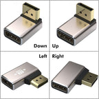 JUNSUNMAY 8K 60Hz PD1.4 Male Displayport to Female Displayport Adapter Converter, Up, Down, Left, Right