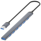 ADS-303A Data Transmission USB 3.0 / 2.0 Hub Expansion Dock Station 7-Port USB Adapter, ADS-303A