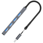 ADS-305D USB / Type-C to USB3.0 4-Ports USB HUB Computer Laptop Adapter Docking Station, ADS-305D