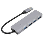 ADS-305A Aluminum Alloy USB to 4-Ports USB3.0 USB HUB Laptop Adapter Docking Station, ADS-305A