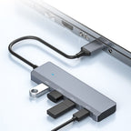 ADS-309A  Aluminum Alloy USB to 3  x USB 3.0 + Type-C Data Port Expansion Hub Adapter, ADS-309A