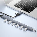 ADS-303D USB + Type-C to USB 3.0 + 6x USB 2.0 Splitter 7-in-1 Multifunctional Hub, ADS-303D