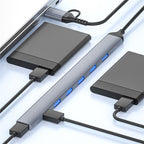 ADS-303D USB + Type-C to USB 3.0 + 6x USB 2.0 Splitter 7-in-1 Multifunctional Hub, ADS-303D