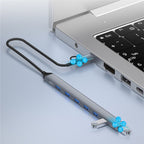 ADS-303D USB + Type-C to USB 3.0 + 6x USB 2.0 Splitter 7-in-1 Multifunctional Hub, ADS-303D