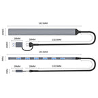 ADS-303D USB + Type-C to USB 3.0 + 6x USB 2.0 Splitter 7-in-1 Multifunctional Hub, ADS-303D