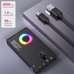 M1SE 12 Effects RGB Photography Lamp 0.96-inch TFT Screen Pocket Fill Light, M1SE