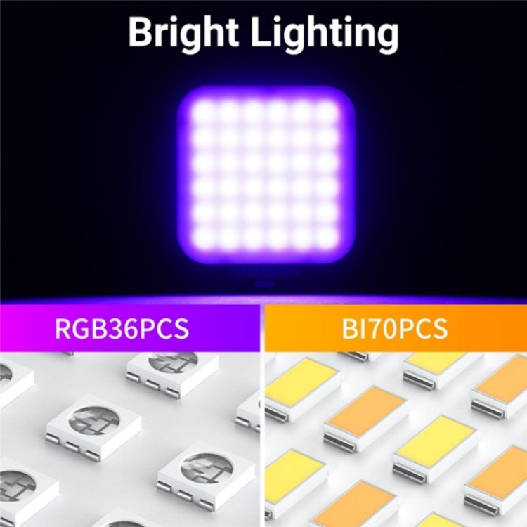 D02 Magnetic Adsorption Pocket RGB Video Lamp Mini LED Fill Light for Live Broadcast, D02