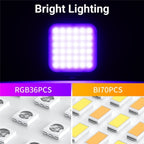 D02 Magnetic Adsorption Pocket RGB Video Lamp Mini LED Fill Light for Live Broadcast, D02