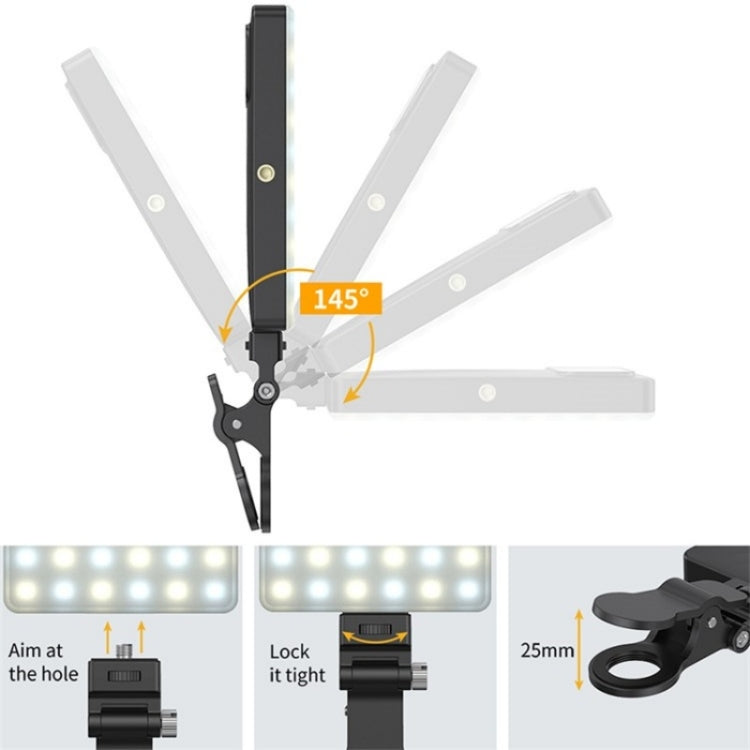 V16R Wth OLED Screen 24 Effects RGB Light Pocket Fill Light for Mobile Phone / Tablet / Laptop, V16R