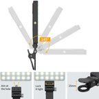 V16R Wth OLED Screen 24 Effects RGB Light Pocket Fill Light for Mobile Phone / Tablet / Laptop, V16R