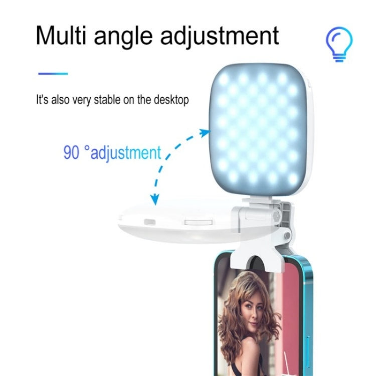V15 Mini Clip-On Portable LED Fill Light Phone Laptop Video Conference Live Streaming Fill Lamp, V15