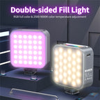 D01 Dimmable Photography LED Fill Light Portable Mini Camera Phone RGB Fill Light, D01