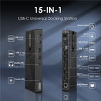 WAVLINK UG69PD25 Pro 100W PD Charging Triple 4K Display Laptop Docking Station, US Plug, EU Plug, UK Plug, AU Plug