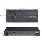WAVLINK UG69PD25 Pro 100W PD Charging Triple 4K Display Laptop Docking Station, US Plug, EU Plug, UK Plug, AU Plug