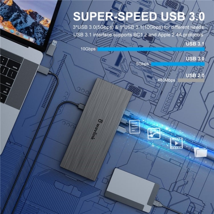WAVLINK UG69PD8 Pro 18-in-1 DP / HD 5K Quadruple Display USB C Universal Docking Station, US Plug, EU Plug, UK Plug, AU Plug