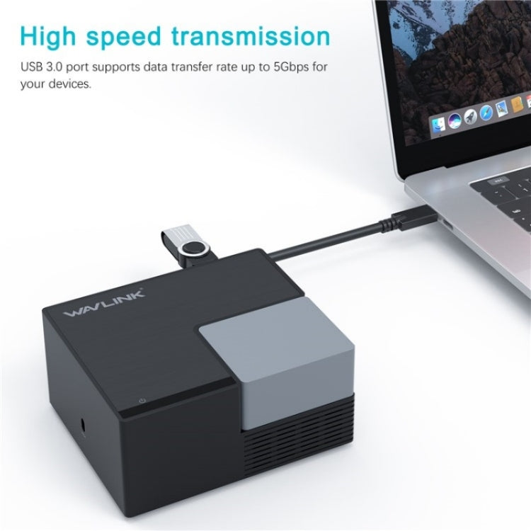 WAVLINK UG76PD2 3.5mm Audio, Gigabit Network Port Dual HD Universal Docking Station, UG76PD2