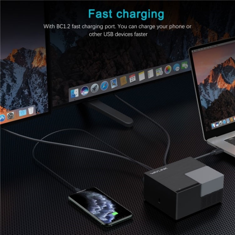 WAVLINK UG76PD2 3.5mm Audio, Gigabit Network Port Dual HD Universal Docking Station, UG76PD2
