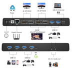 WAVLINK UG69PD6 Dual 4K Laptop Docking Station 5K HD Displaylink 65 / 100W PD Charging, US Plug, UK Plug, EU Plug, AU Plug