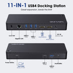 WAVLINK UTD22 Support 96W Laptop Charging USB4 Docking Station Dual Monitor USB-C Hub, UTD22
