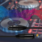 2m XLR Microphone Cable, 4.95 FT XLR Male to XLR Female Balanced 3 Pin Mic Cables, Black, XLR Male to XLR Female 3 Pin
