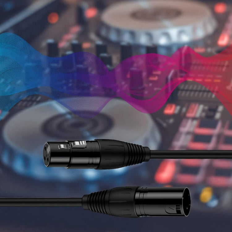 2m XLR Microphone Cable, 4.95 FT XLR Male to XLR Female Balanced 3 Pin Mic Cables, Black, XLR Male to XLR Female 3 Pin