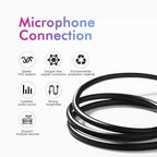 2m XLR Microphone Cable, 4.95 FT XLR Male to XLR Female Balanced 3 Pin Mic Cables, Black, XLR Male to XLR Female 3 Pin