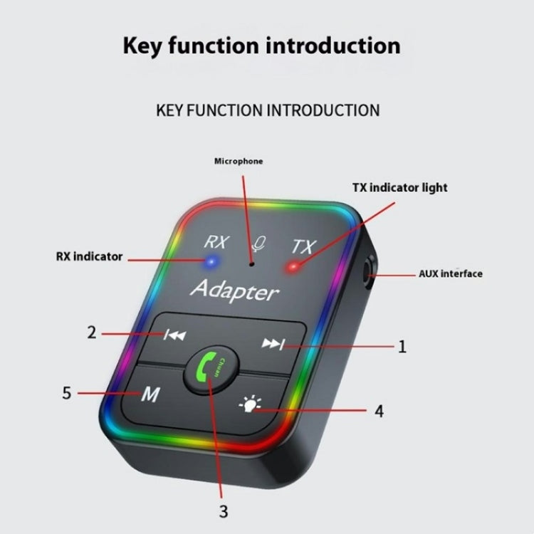 Q9 Support TF Card Playback 2-in-1 Bluetooth 5.3 Wireless Transmitter / Receiver MP3 Player, Q9