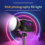 C60R 60W RGB Stage Lamp Professional Video Photography COB Fill Light, EU Plug, US Plug, UK Plug