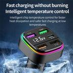 K34 With LED Display 5 Port USB Car Charger Cigarette Lighter Adapter, K34