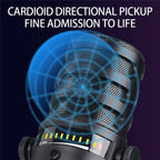 MV7 Monitoring Cardioid Dynamic Live Broadcast Microphone With Desktop Bracket, MV7