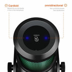 MU900 Max RGB Light E-Sports Gaming Condenser Microphone With Desktop Bracket, MU900 Max