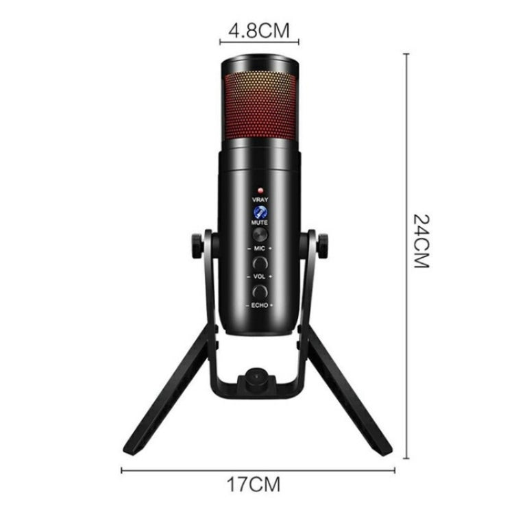 MU900 Max RGB Light E-Sports Gaming Condenser Microphone With Desktop Bracket, MU900 Max