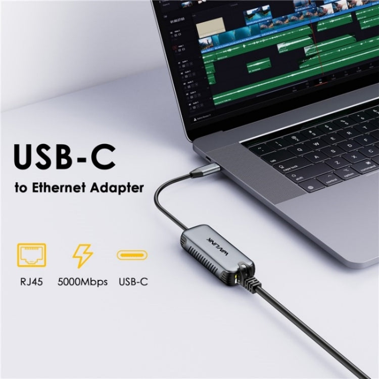 WAVLINK NWU340G 5Gbps Wired Network Converter USB-C to RJ45 Gigabit Ethernet Adapter, NWU340G