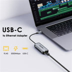 WAVLINK NWU340G 5Gbps Wired Network Converter USB-C to RJ45 Gigabit Ethernet Adapter, NWU340G