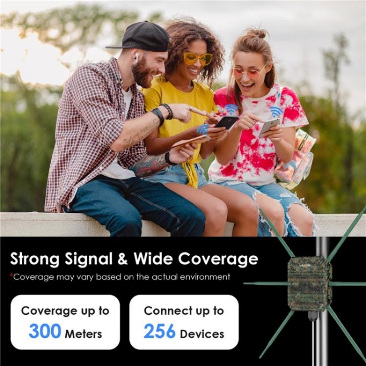WAVLINK WN588HX3 AX3000 Outdoor WiFi Extender with 6 Antennas Dual Band WiFi Repeater, US Plug, EU Plug, UK Plug, AU Plug