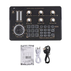 V80 For Mobile Phone Computer Portable Live Streaming Karaoke Sound Card Mixer, V80