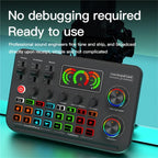 F996 Max Live Streaming / Gaming / Singing Audio Mixer USB Microphone Sound Card, F996 Max