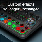 P99 Live Streaming Sound Card with DJ Mixer Voice Converter Audio Mixer, P99
