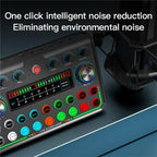 P99 Live Streaming Sound Card with DJ Mixer Voice Converter Audio Mixer, P99