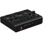 F10 48V Live Streaming Sound Card Audio Mixer Phantom Power Mixer, F10